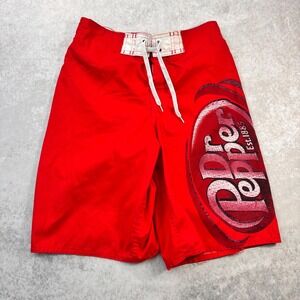 Dr Pepper Trust Me Im a Dr Red Summer Board Shorts Size Small Y2K
